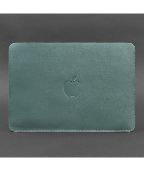 Чохол із натуральної шкіридля MacBook 13 дюйм Бірюзовий