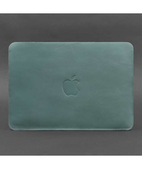 Чехол из натуральной кожи для MacBook 13 дюйм Бирюзовый