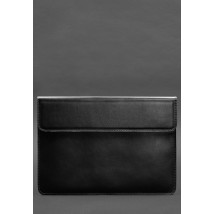 Шкіряний чохол-конверт на магнітах для MacBook 15-16 дюйм Чорний