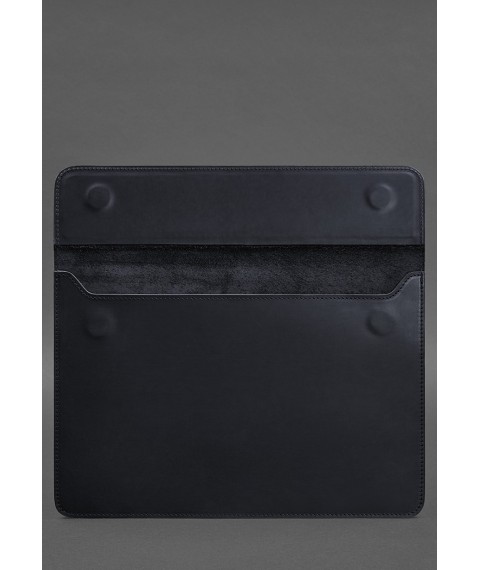 Шкіряний чохол-конверт на магнітах для MacBook 15-16 дюйм Синій Crazy Horse