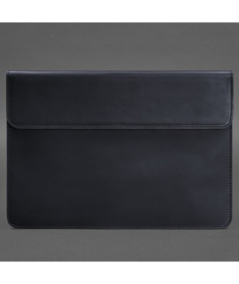 Шкіряний чохол-конверт на магнітах для MacBook 15-16 дюйм Синій Crazy Horse