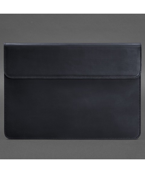 Leather Envelope Case with Magnets for Laptop Universal Blue Crazy Horse