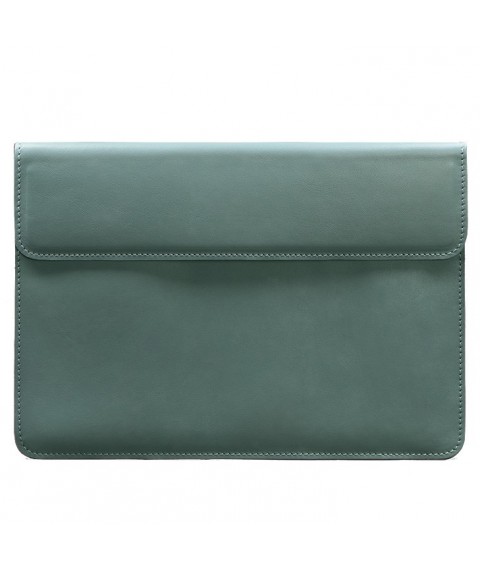 Leather envelope case with magnets for laptop Universal Turquoise