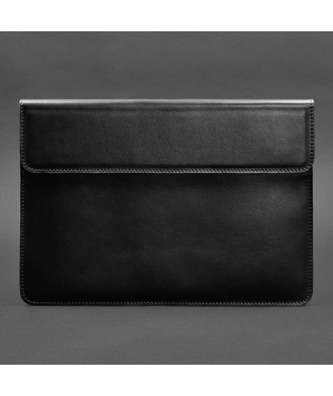 Leather Magnetic Sleeve Case for MacBook 13 Black