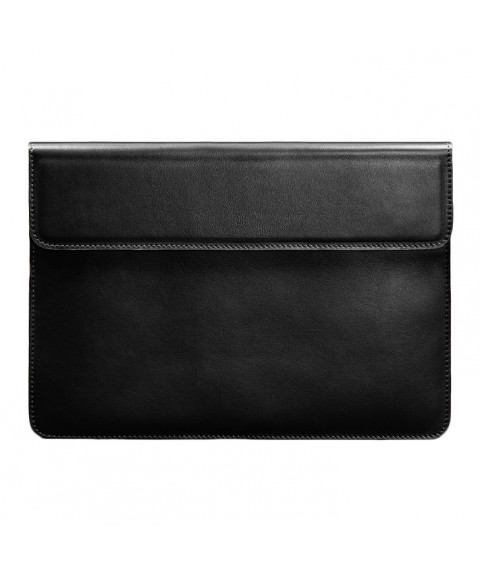 Leather Magnetic Sleeve Case for MacBook 13 Black