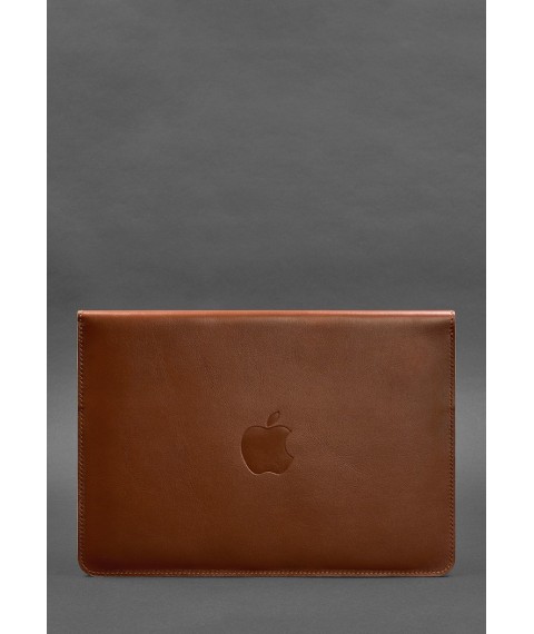 Шкіряний чохол-конверт на магнітах для MacBook 13 Світло-коричневий