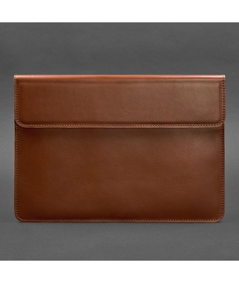 Leather Magnetic Envelope Case for MacBook 14 Light Brown
