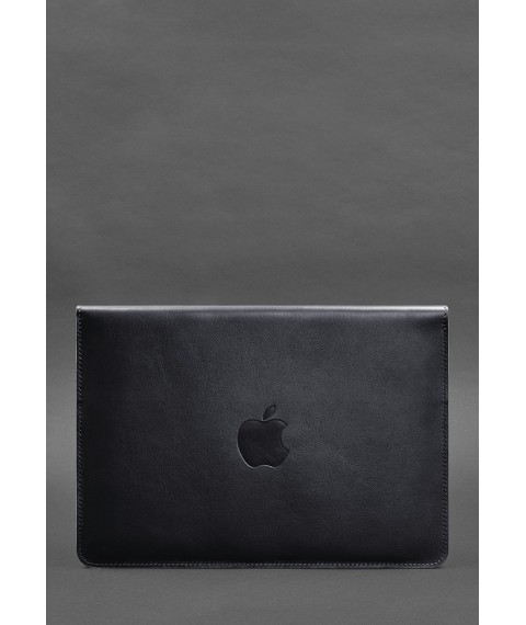 Кожаный чехол-конверт на магнитах для MacBook 14 Темно-синий