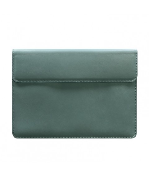 Leather Magnetic Envelope Case for MacBook 14 Turquoise