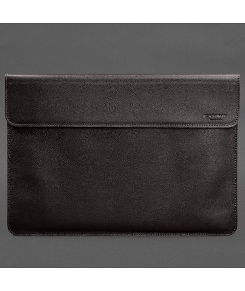 Шкіряний чохол-конверт на магнітах для MacBook 15 дюйм Темно-коричневий краст
