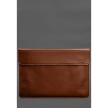 Leather envelope case with magnets for MacBook 15 inch Light brown