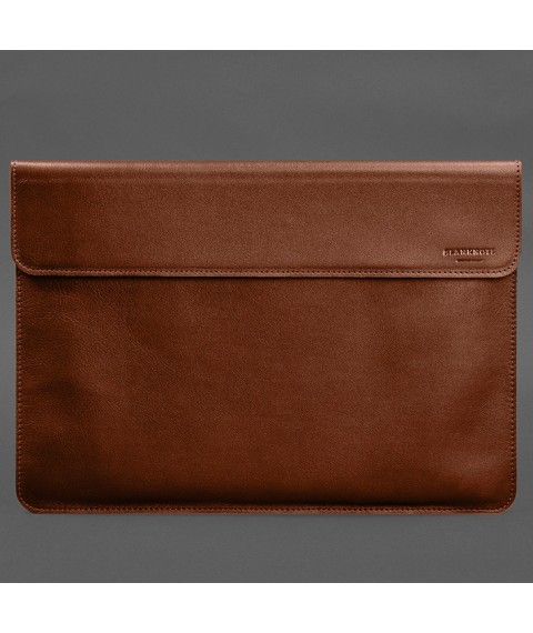 Шкіряний чохол-конверт на магнітах для MacBook 15 дюйм Світло-коричневий