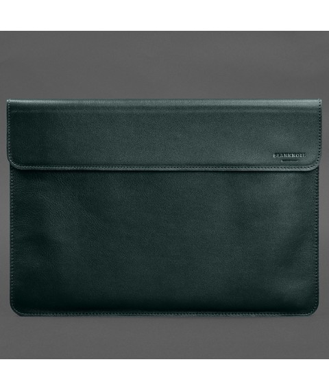 Шкіряний чохол-конверт на магнітах для MacBook Pro 15 (2023) Зелений