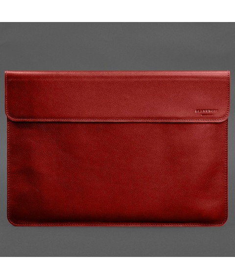 Leather envelope case with magnets for MacBook 15 inch Red