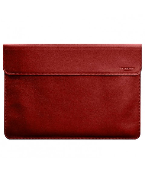 Leather envelope case with magnets for MacBook 15 inch Red