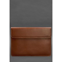 Leather envelope case with magnets for MacBook 15-16 inch Light brown
