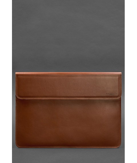 Leather envelope case with magnets for MacBook 15-16 inch Light brown