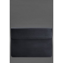 Шкіряний чохол-конверт на магнітах для MacBook 15-16 дюйм Синій Crazy Horse