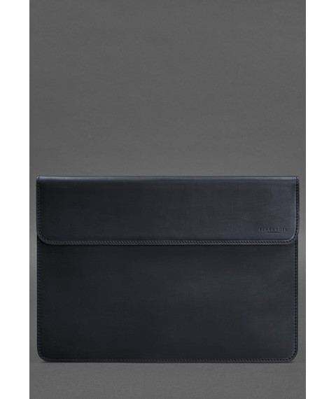 Шкіряний чохол-конверт на магнітах для MacBook 15-16 дюйм Синій Crazy Horse