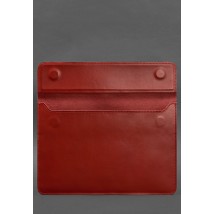 Leather envelope case with magnets for laptop Universal Red