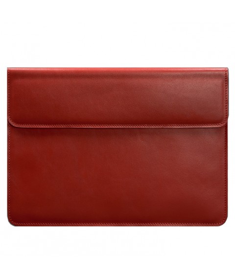 Leather envelope case with magnets for laptop Universal Red