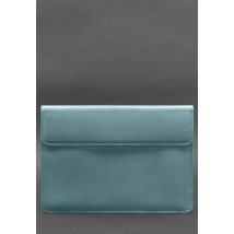 Кожаный чехол-конверт на магнитах для MacBook 15-16 дюйм Бирюзовый