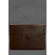 Кожаный чехол-конверт на магнитах для MacBook 15-16 дюйм Бордовый