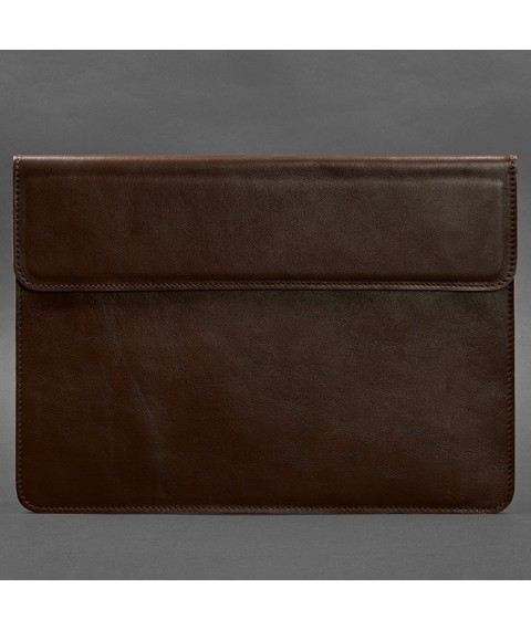 Leather envelope case with magnets for MacBook 15 inch Burgundy