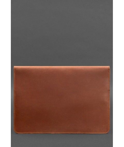 Leather Envelope Case with Magnets for Laptop Universal Light Brown Crazy Horse