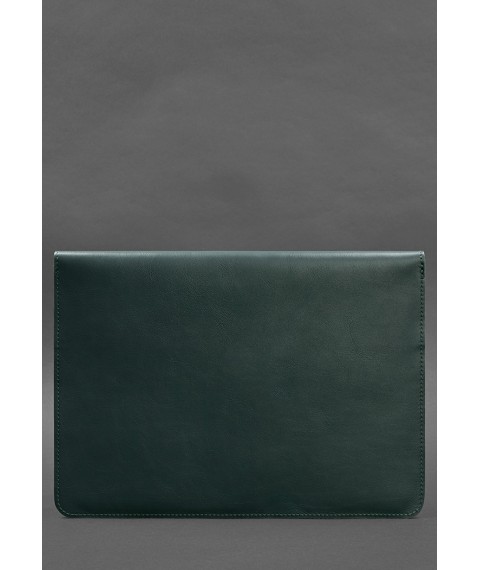 Leather Envelope Case with Magnets for Laptop Universal Green