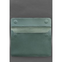 Leather envelope case with magnets for laptop Universal Turquoise