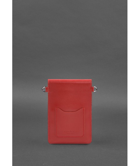 Leather phone bag maxi Red