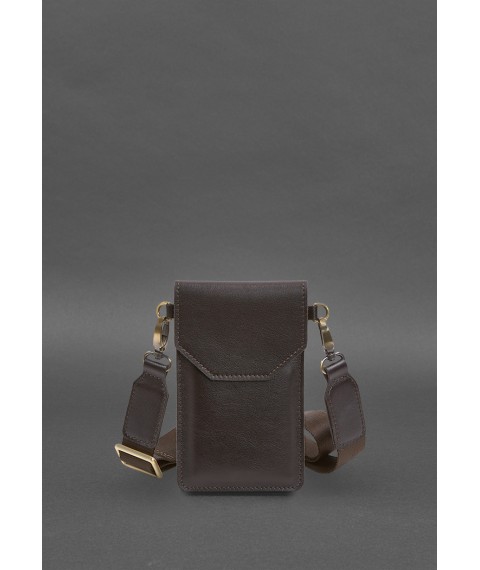 Leather phone case, brown