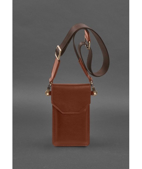 Leather phone case light brown