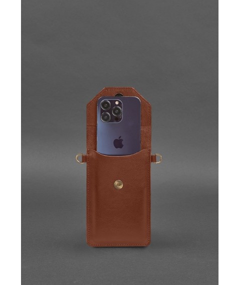 Leather phone case light brown