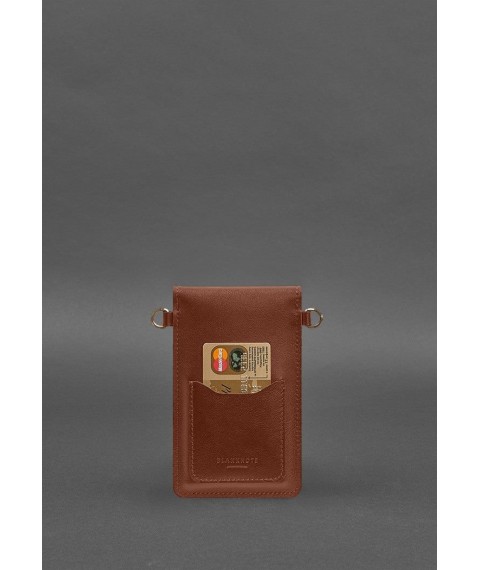 Leather phone case light brown