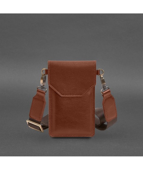 Leather phone case light brown