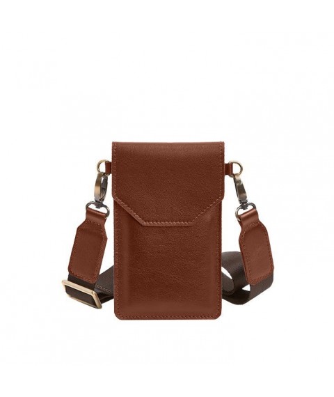 Leather phone case light brown