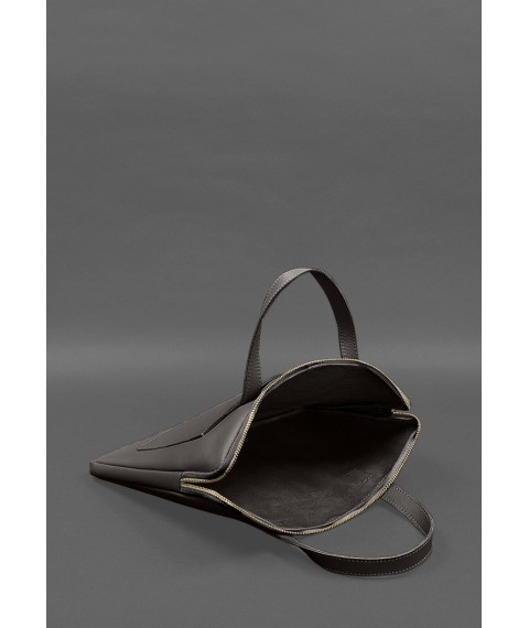Leather case with handles for laptop 13 inch Dark brown