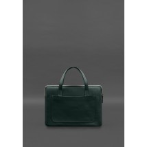 Leather case with handles for laptop 13 inch Green