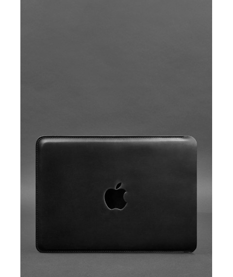 Шкіряний чохол для MacBook 14 дюйм Чорний Crazy Horse
