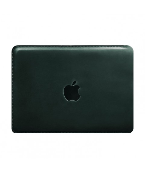 Leather case for MacBook 14 inch Green Crazy Horse