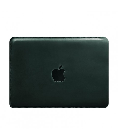 Шкіряний чохол для MacBook 14 дюйм Зелений Crazy Horse