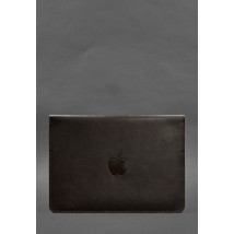Шкіряний чохол-конверт на магнітах для MacBook 14 Темно-коричневий