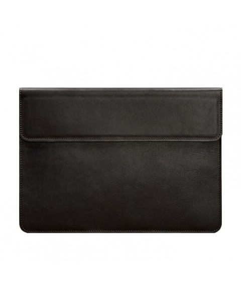 Leather Magnetic Envelope Case for MacBook 14 Dark Brown