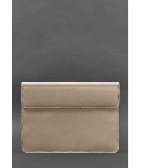 Leather Magnetic Envelope Case for MacBook 13 Light Beige