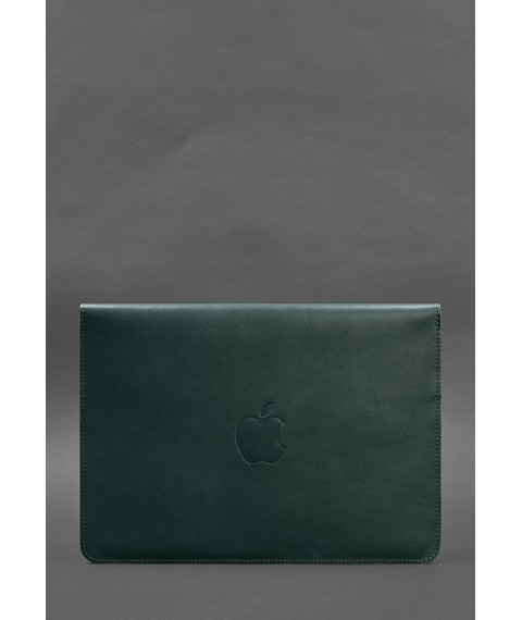 Leather Magnetic Envelope Case for MacBook 14 Green