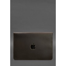 Шкіряний чохол-конверт на магнітах для MacBook Air / Pro 13 '' Темно-коричневий  Crazy Horse