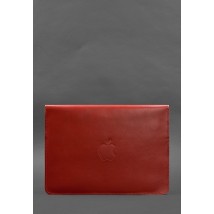 Кожаный чехол-конверт на магнитах для MacBook 14 Красный