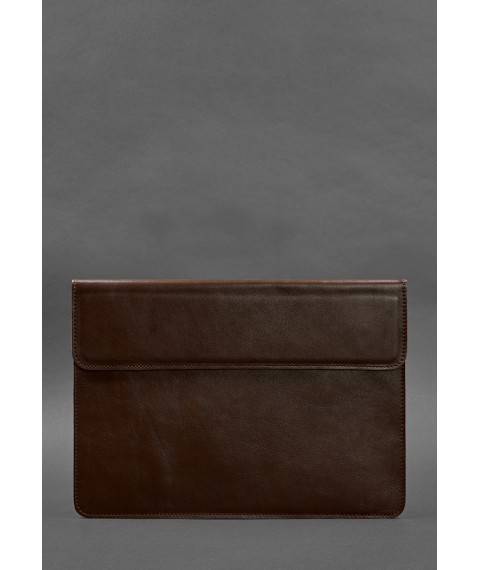 Leather envelope case with magnets for MacBook 14 Burgundy
